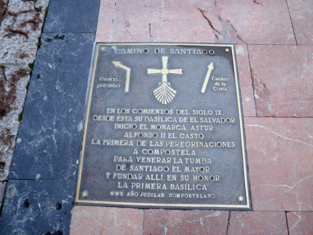 Puntos de Partida del Camino de Santiago - Oviedo - Placa conmemorativa